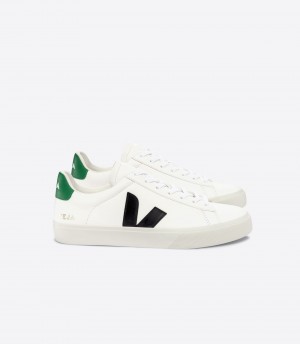 VEJA CAMPO LEATHER WHITE BLACK EMERAUDE | VJ24183