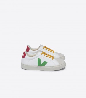 VEJA ESPLAR LACES LEATHER WHITE LEAF PEKIN | VJ24812