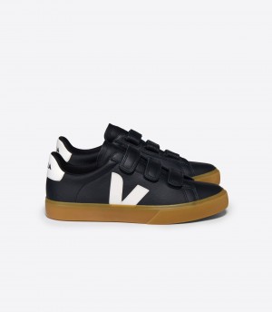 VEJA RECIFE LEATHER BLACK WHITE | VJ24353