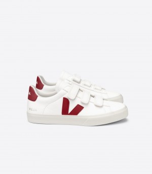 VEJA RECIFE LEATHER WHITE MARSALA | VJ24354