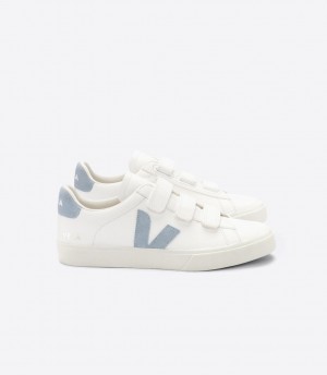 VEJA RECIFE LEATHER WHITE STEEL | VJ24351