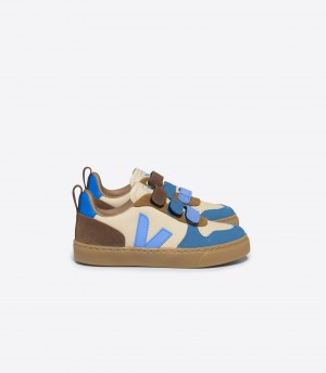 VEJA V-10 LEATHER CREMA MULTICO AQUA | VJ24864