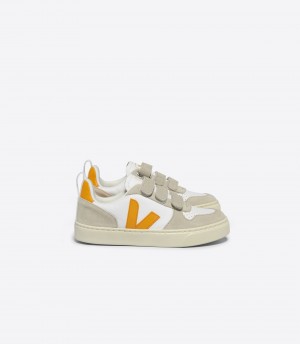 VEJA V-10 LEATHER WHITE OURO | VJ24866