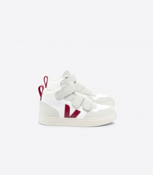 VEJA V-10 MID B-MESH WHITE MARSALA | VJ24869