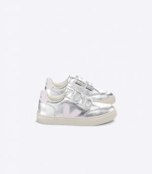 VEJA V-12 LEATHER SILVER LASSI | VJ24861