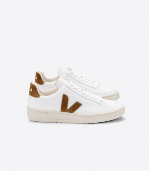 VEJA V-12 LEATHER WHITE CAMEL | VJ24257