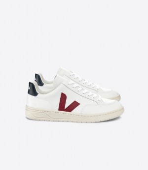 VEJA V-12 LEATHER WHITE MARSALA NAUTICO | VJ24265