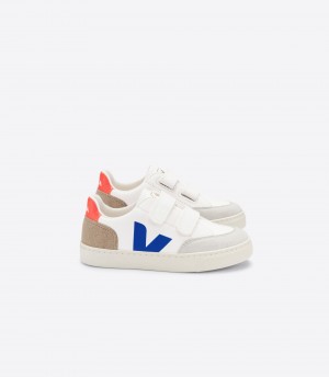 VEJA V-12 LEATHER WHITE MULTICO MIEL | VJ24885