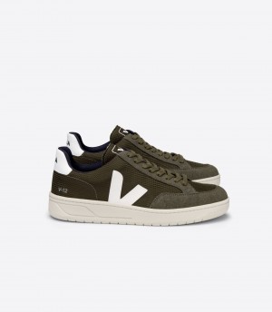 VEJA V-12 VEGAN B-MESH OLIVE WHITE | VJ24250