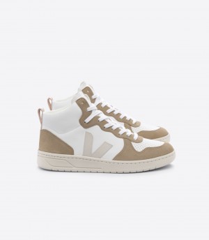 VEJA V-15 LEATHER WHITE PIERRE SAHARA | VJ24316