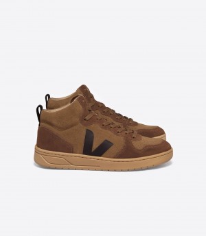 VEJA V-15 SUEDE BROWN BLACK | VJ24313