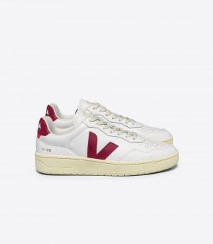 VEJA V-90 LEATHER WHITE MARSALA | VJ24276