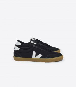 VEJA VOLLEY CANVAS BLACK WHITE NATURAL | VJ24469