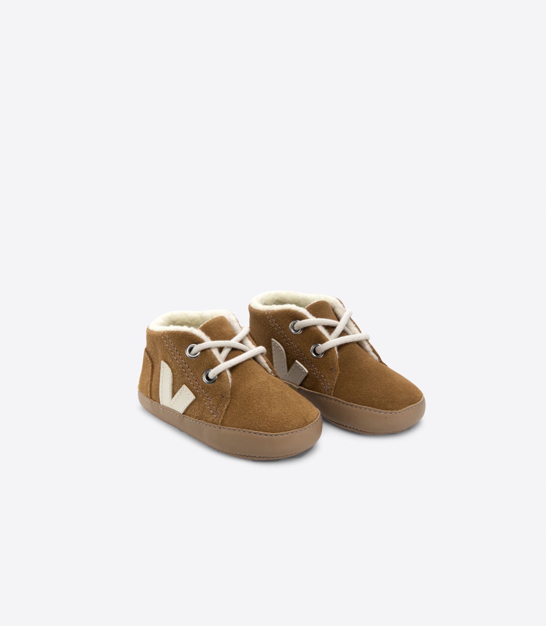 VEJA BABY FURED SUEDE CAMEL PIERRE | VJ24854