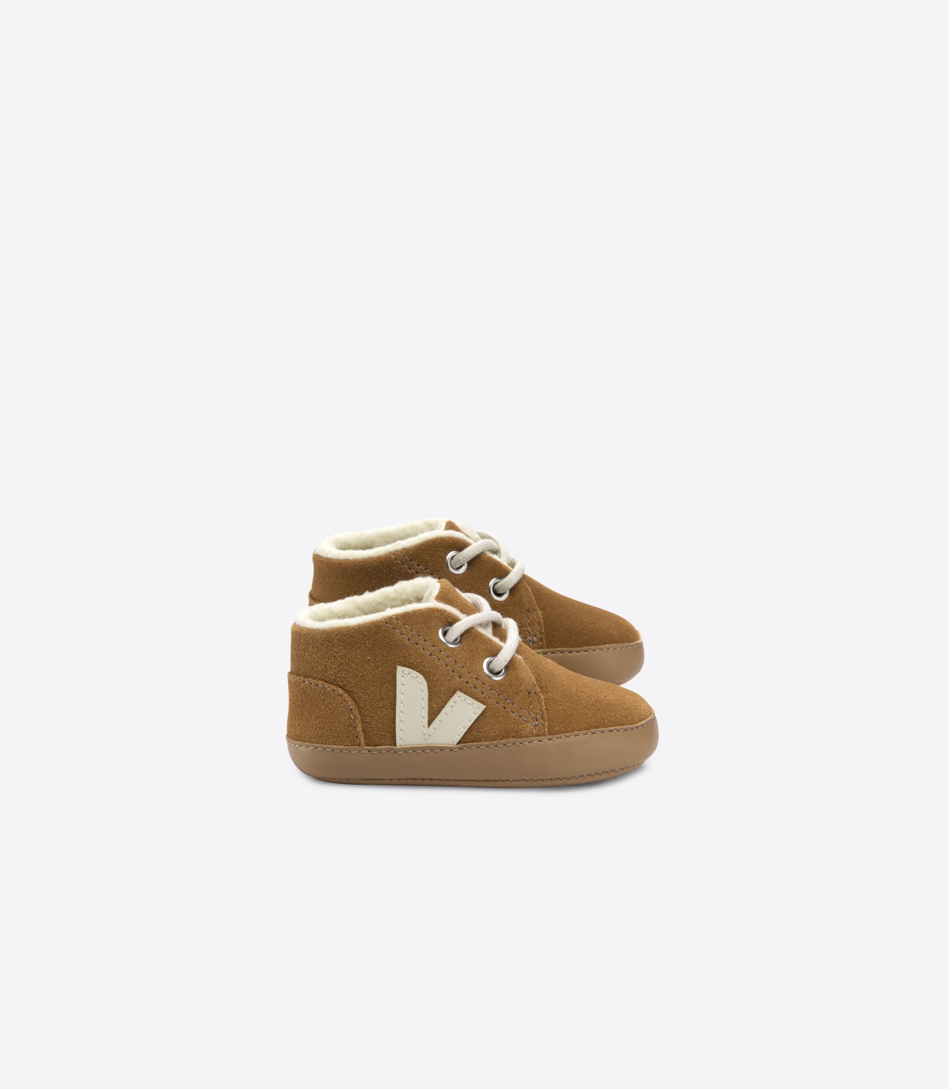 VEJA BABY FURED SUEDE CAMEL PIERRE | VJ24854