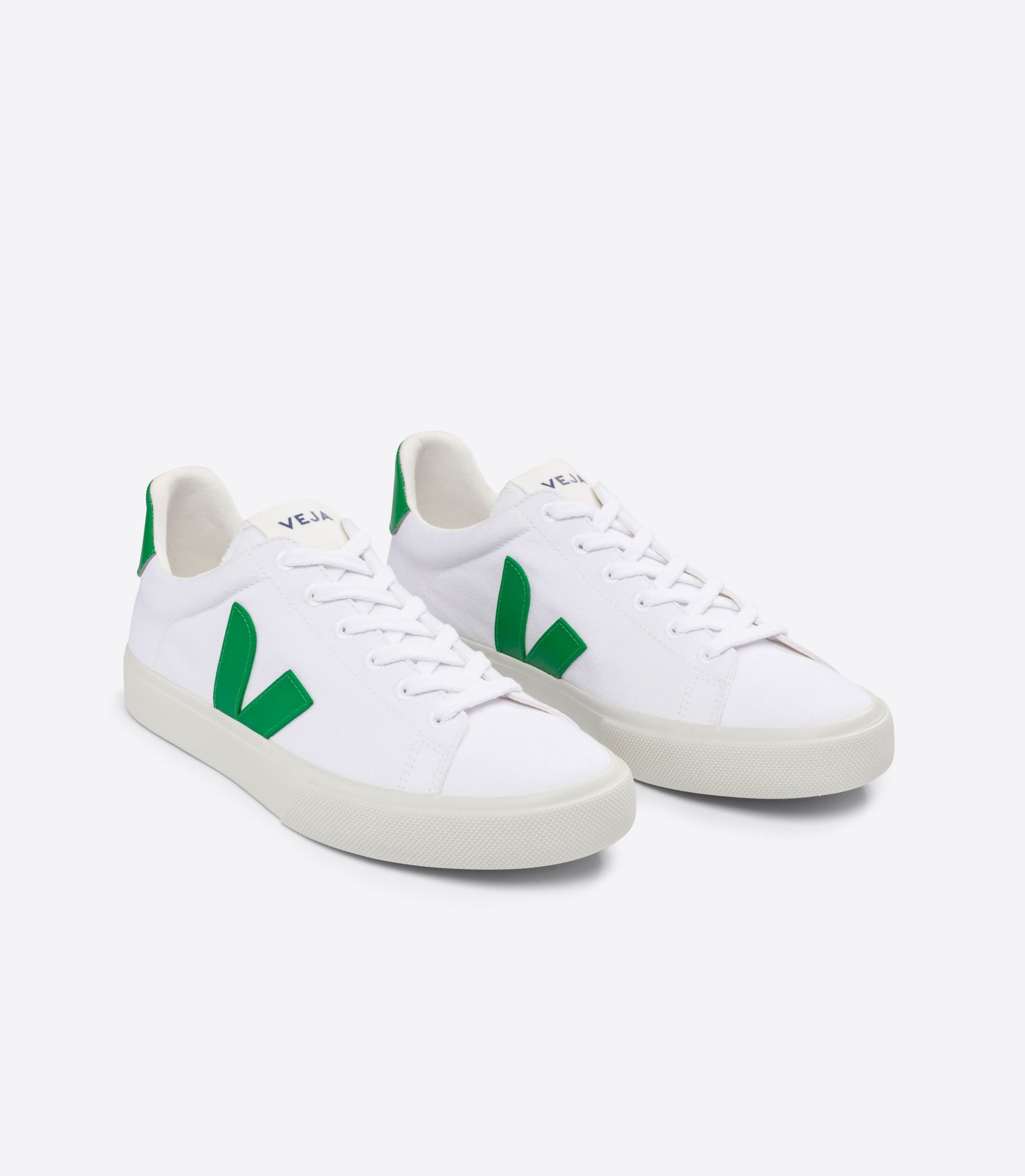 VEJA CAMPO CANVAS WHITE EMERAUDE | VJ24185