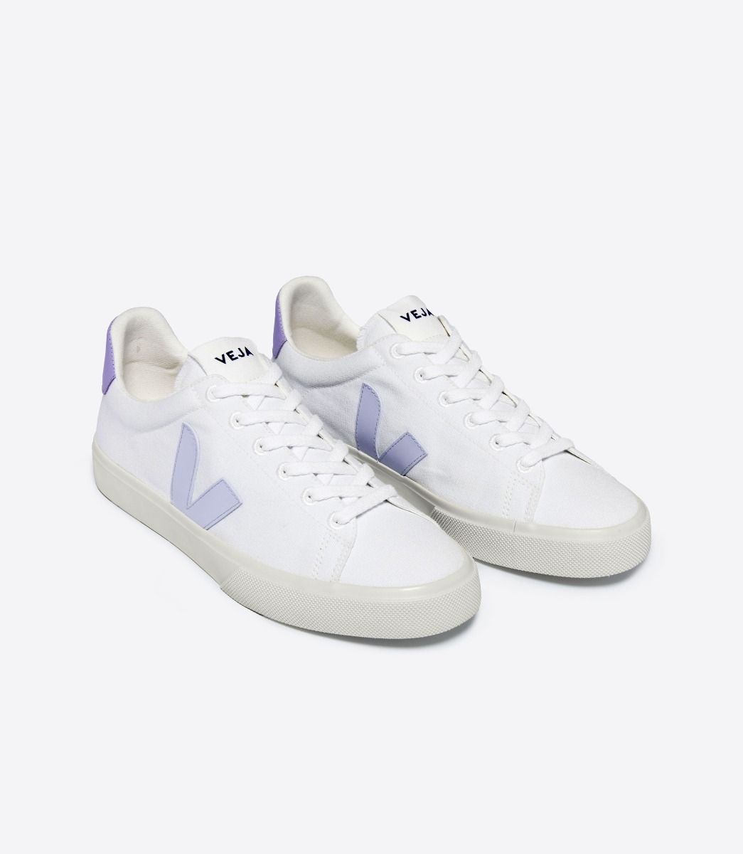 VEJA CAMPO CANVAS WHITE SWAN LAVANDE | VJ24481