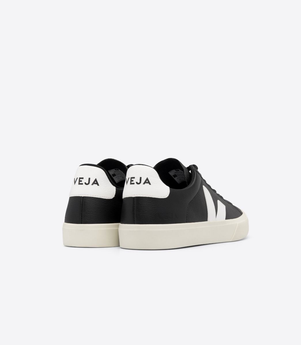 VEJA CAMPO LEATHER BLACK WHITE | VJ24207