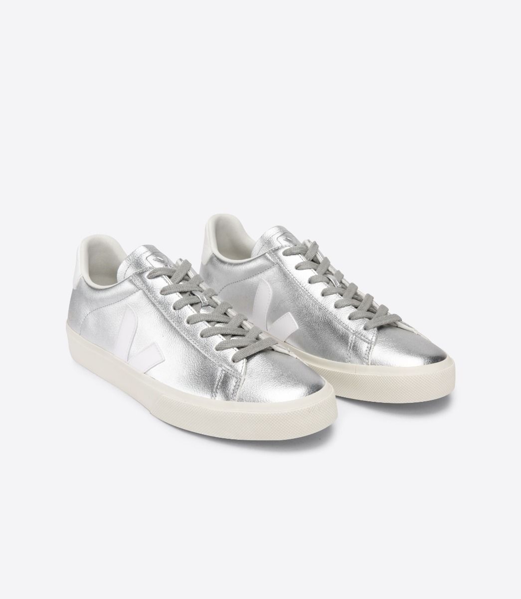 VEJA CAMPO LEATHER SILVER WHITE | VJ24505