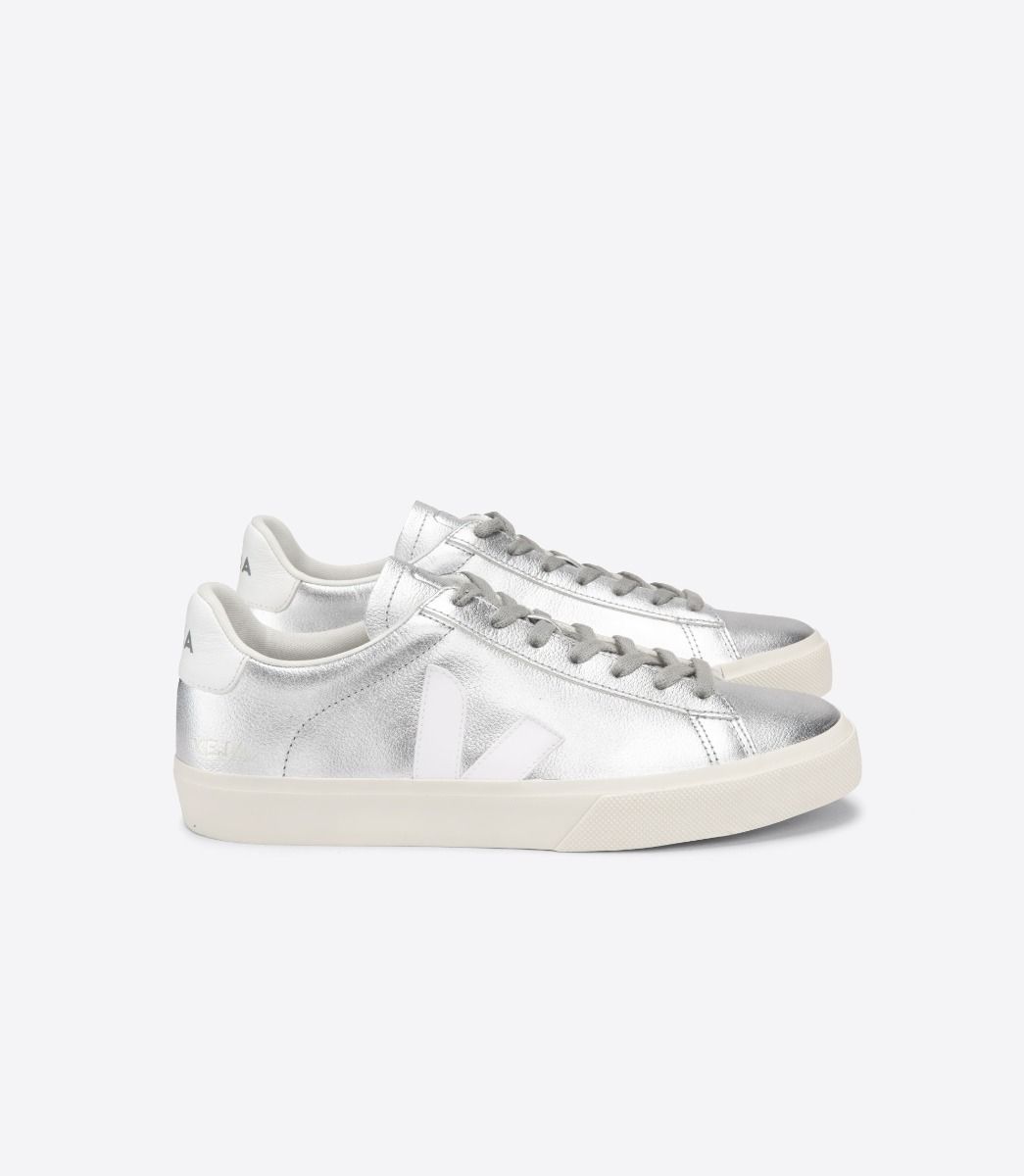 VEJA CAMPO LEATHER SILVER WHITE | VJ24505