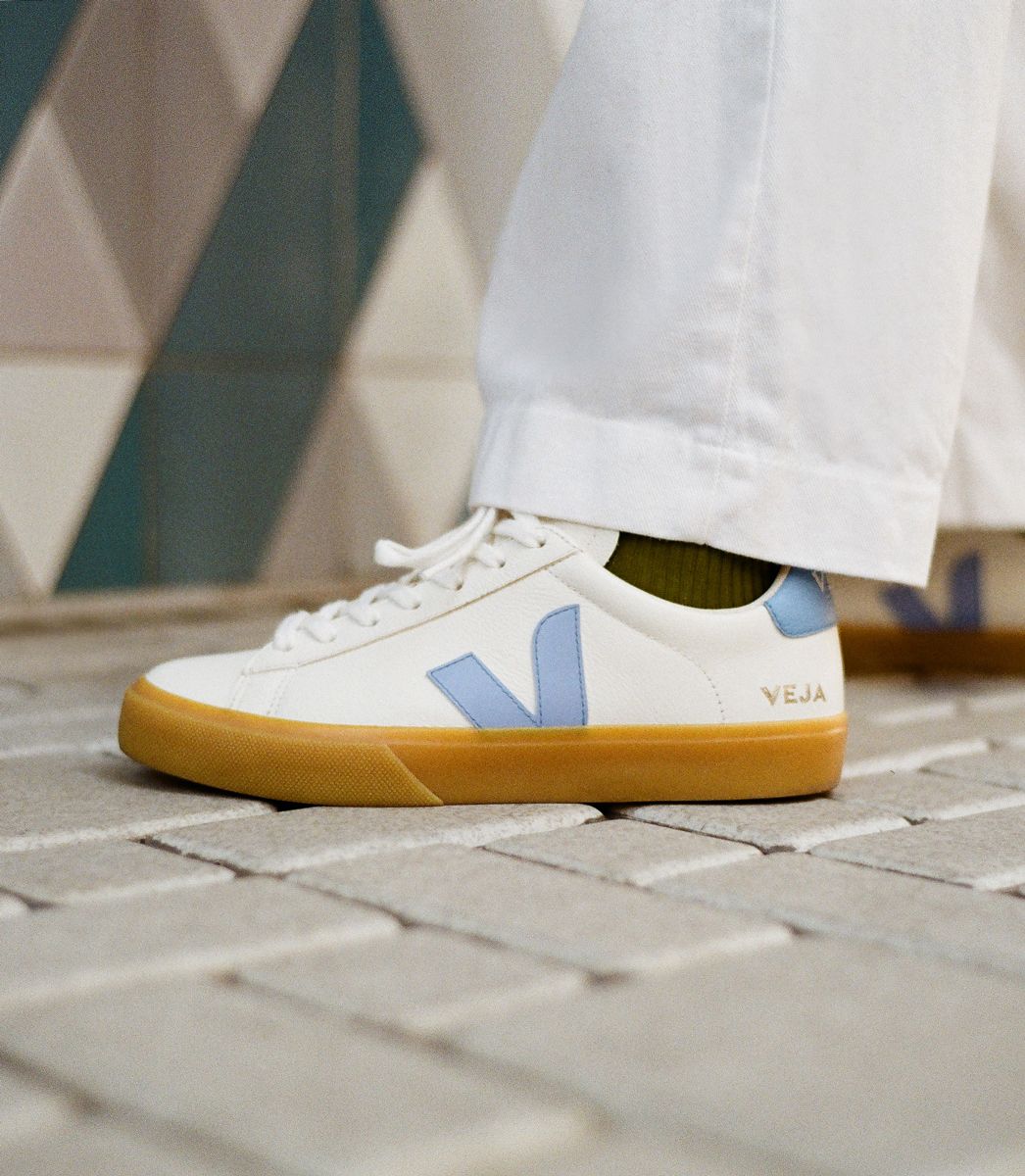 VEJA CAMPO LEATHER WHITE AQUA NATURAL | VJ24499