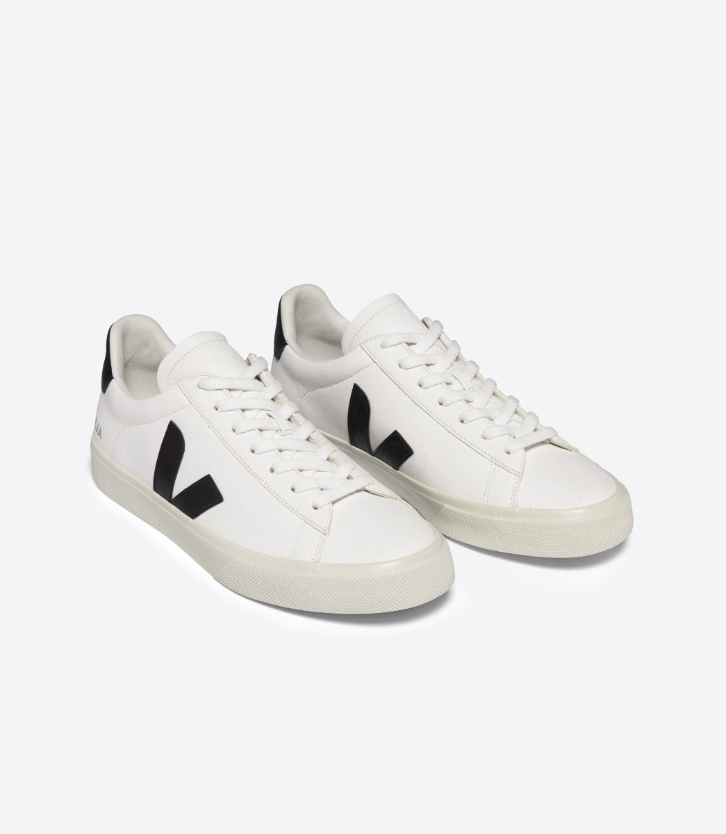 VEJA CAMPO LEATHER WHITE BLACK | VJ24211