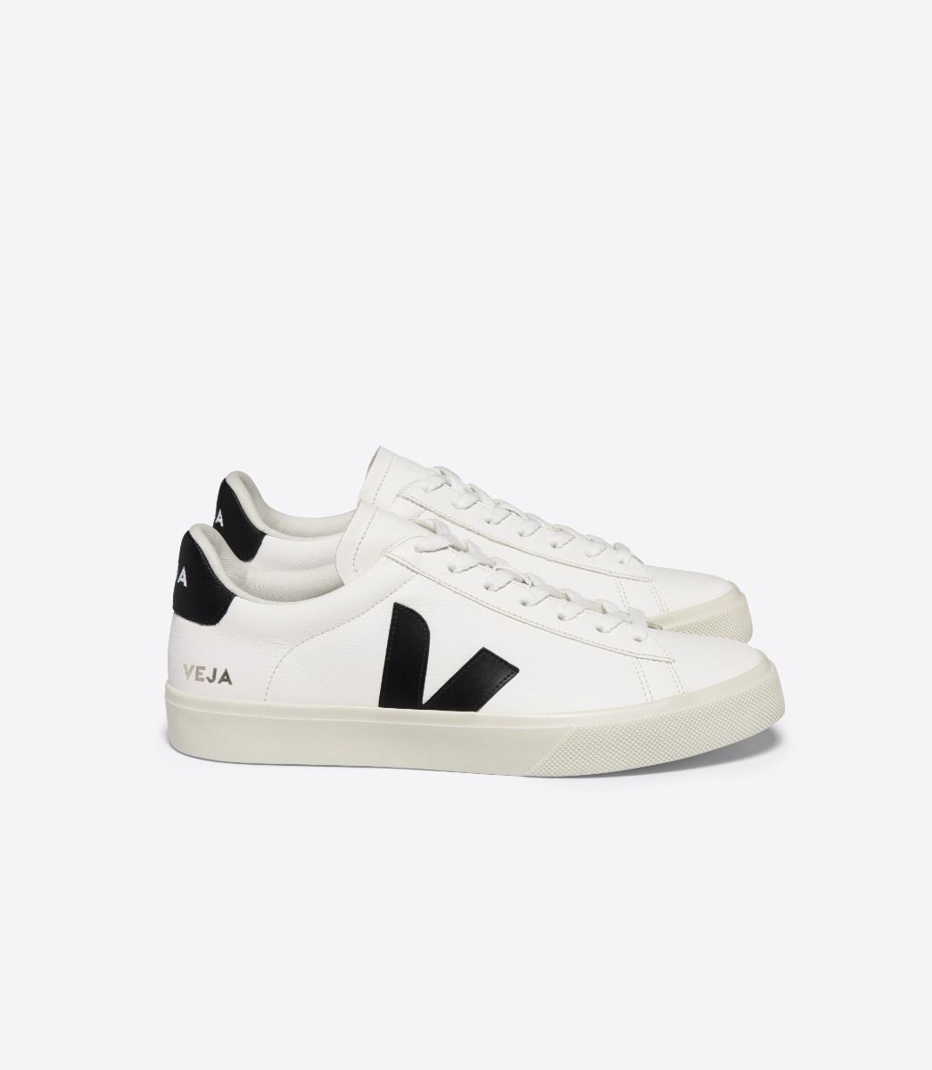 VEJA CAMPO LEATHER WHITE BLACK | VJ24211