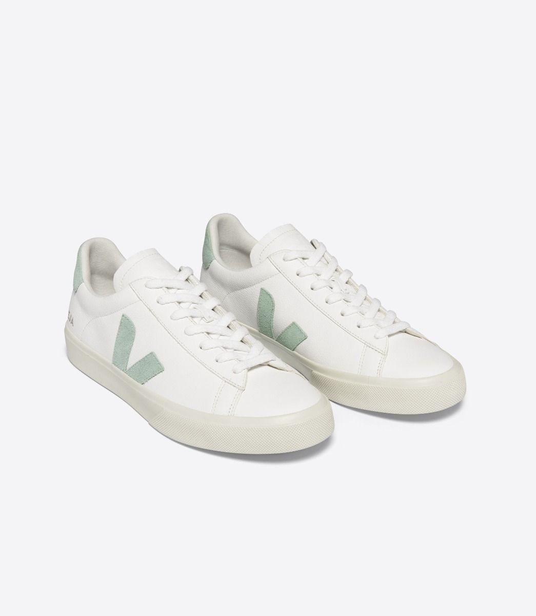 VEJA CAMPO LEATHER WHITE MATCHA | VJ24197