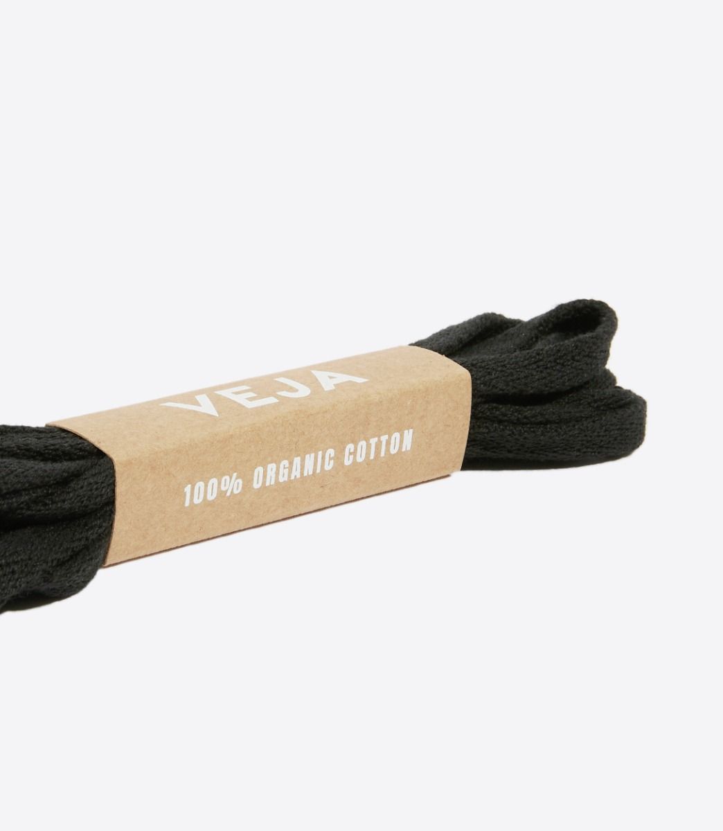 VEJA LACES ORGANIC COTTON BLACK | VJ24914