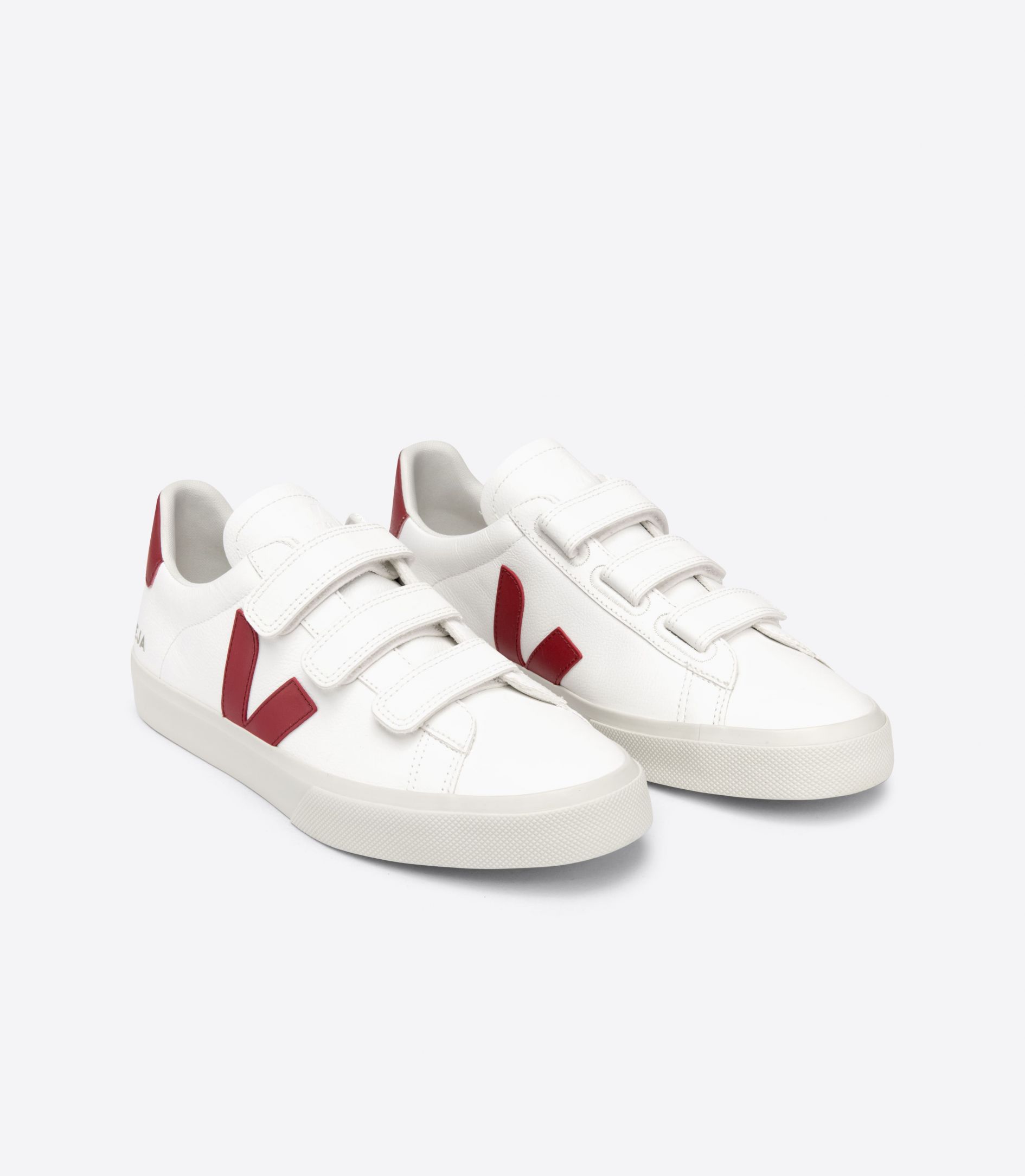 VEJA RECIFE LEATHER WHITE MARSALA | VJ24354