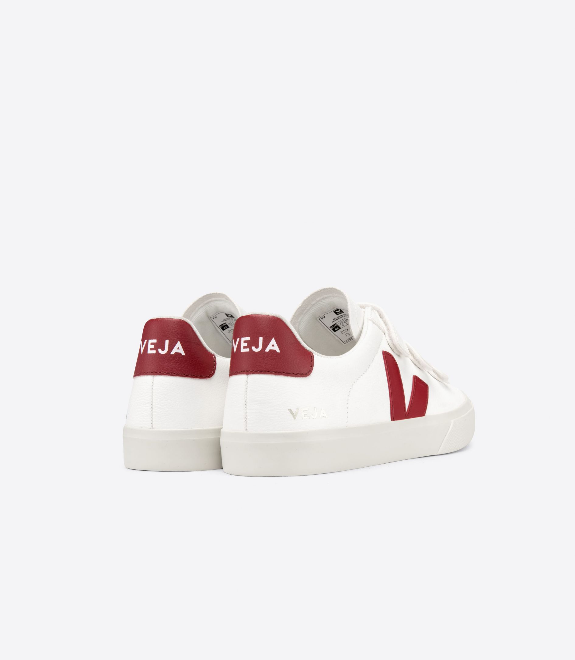 VEJA RECIFE LEATHER WHITE MARSALA | VJ24354