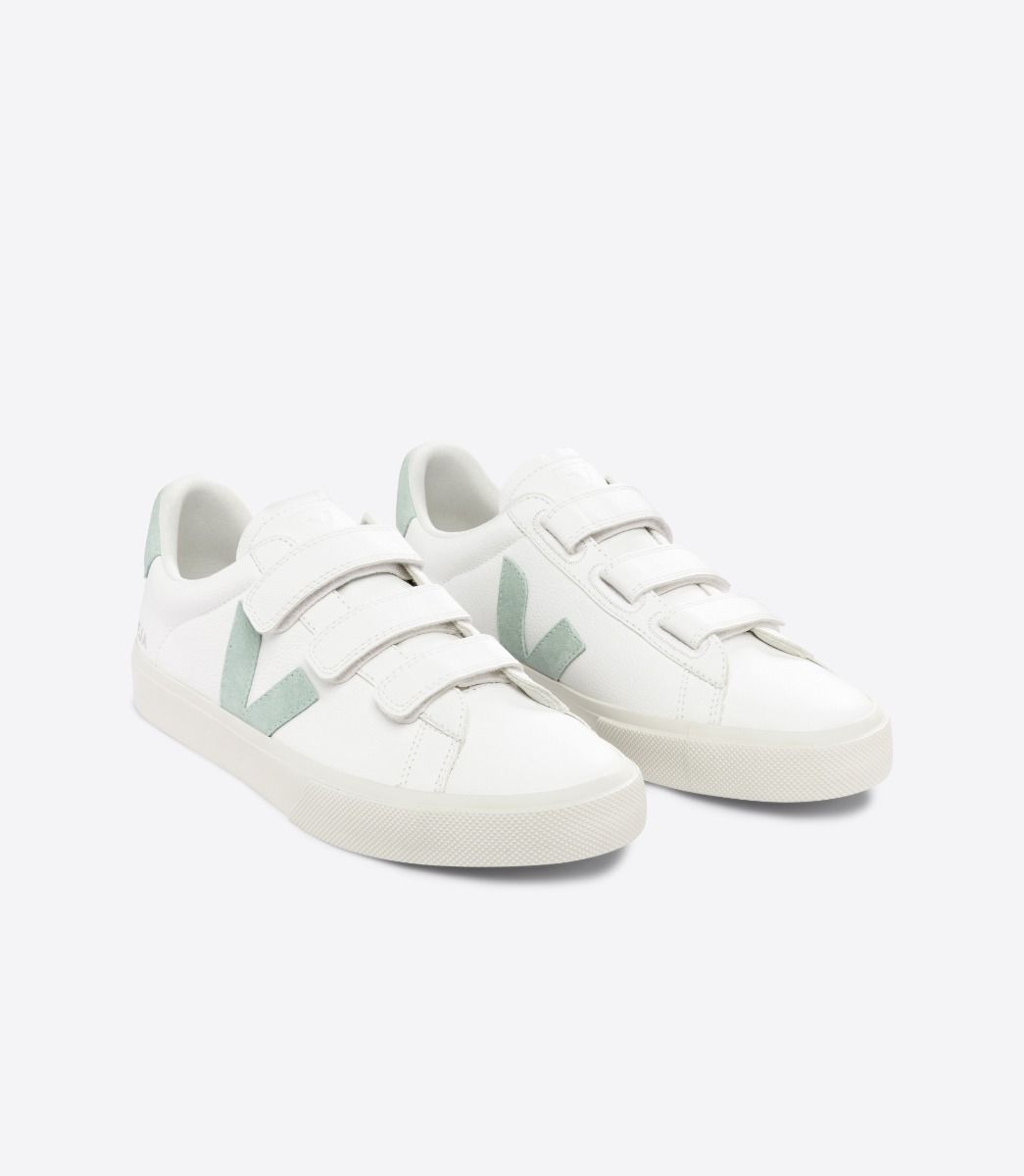 VEJA RECIFE LEATHER WHITE MATCHA | VJ24355