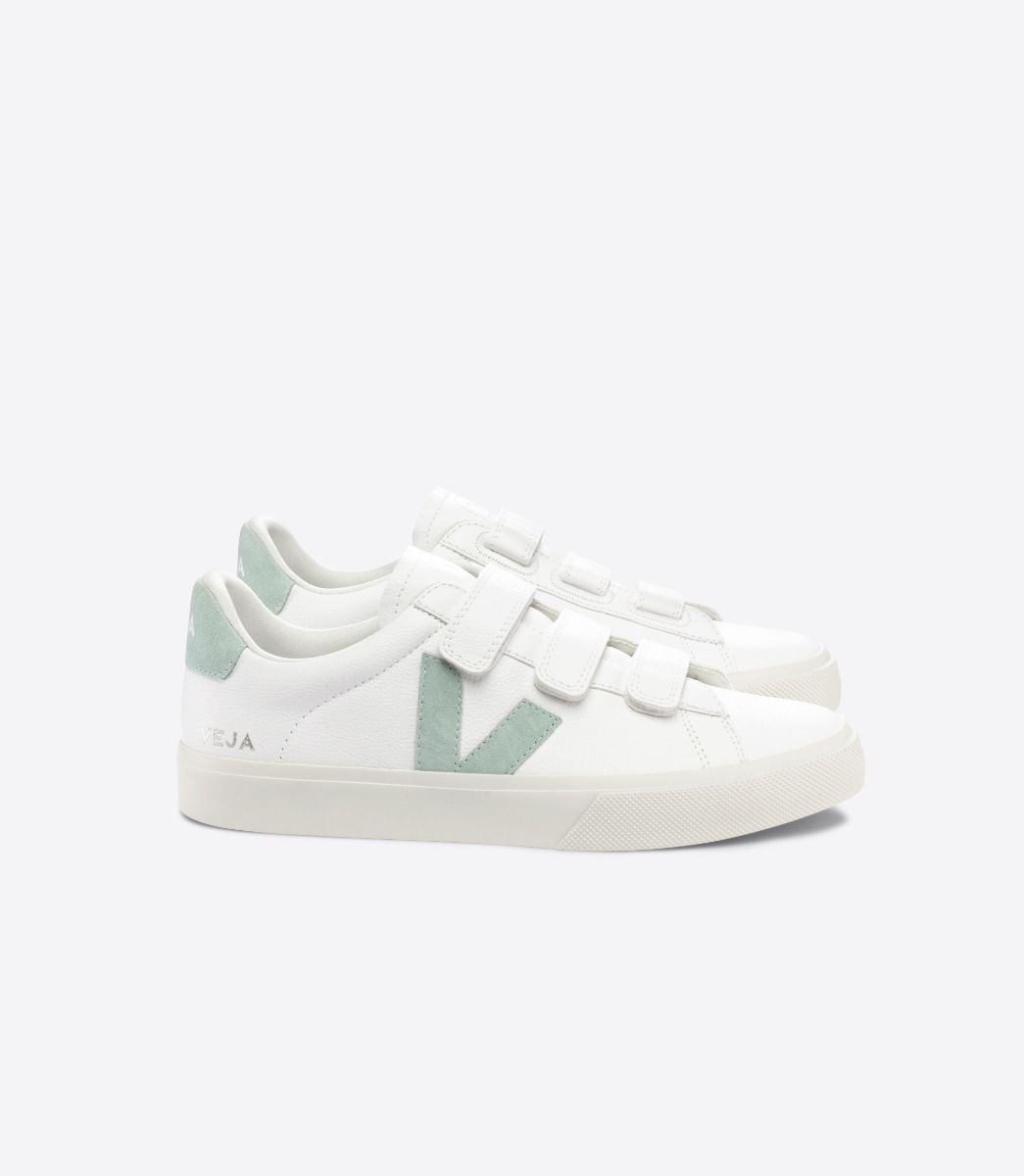 VEJA RECIFE LEATHER WHITE MATCHA | VJ24355