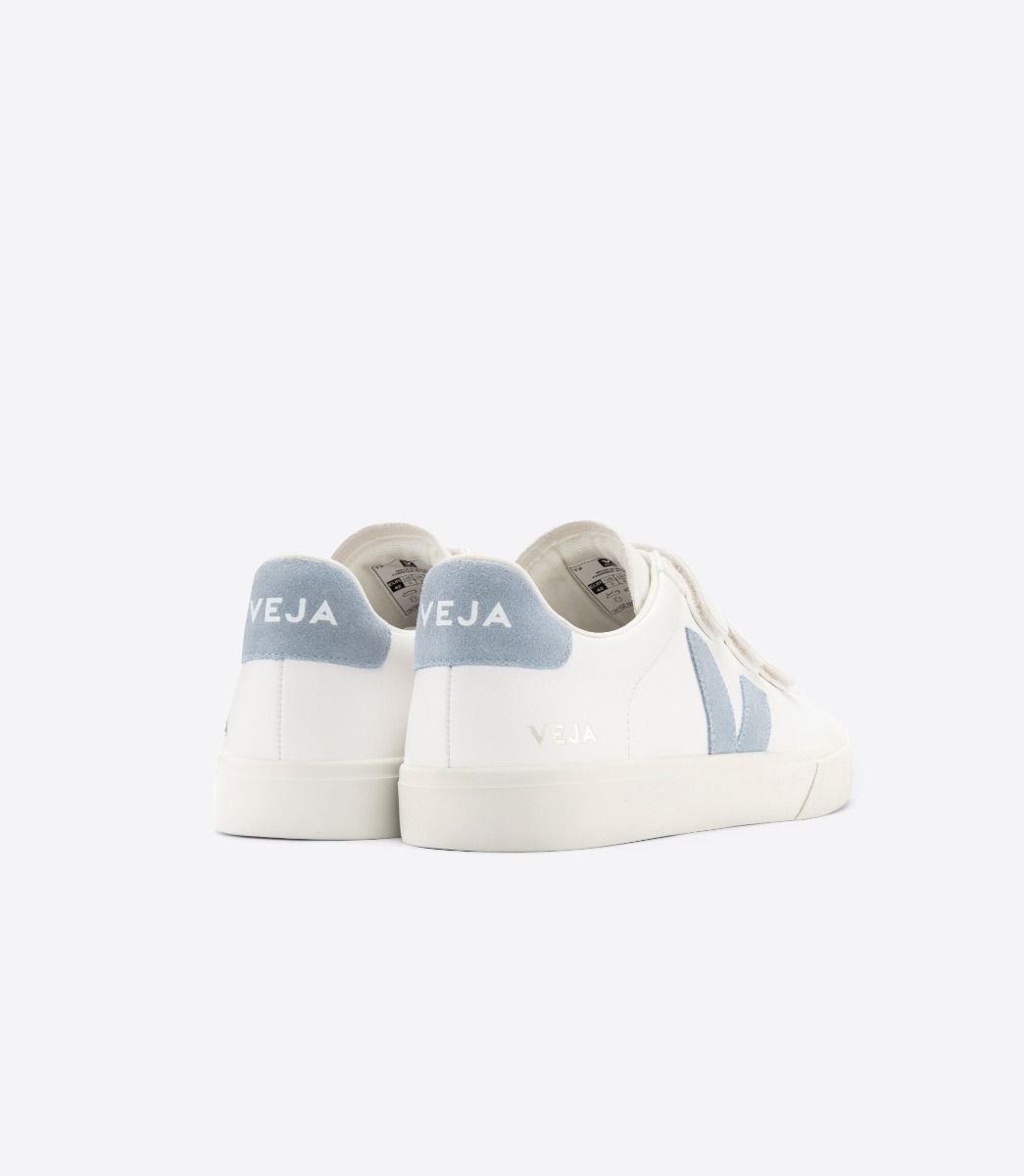 VEJA RECIFE LEATHER WHITE STEEL | VJ24351