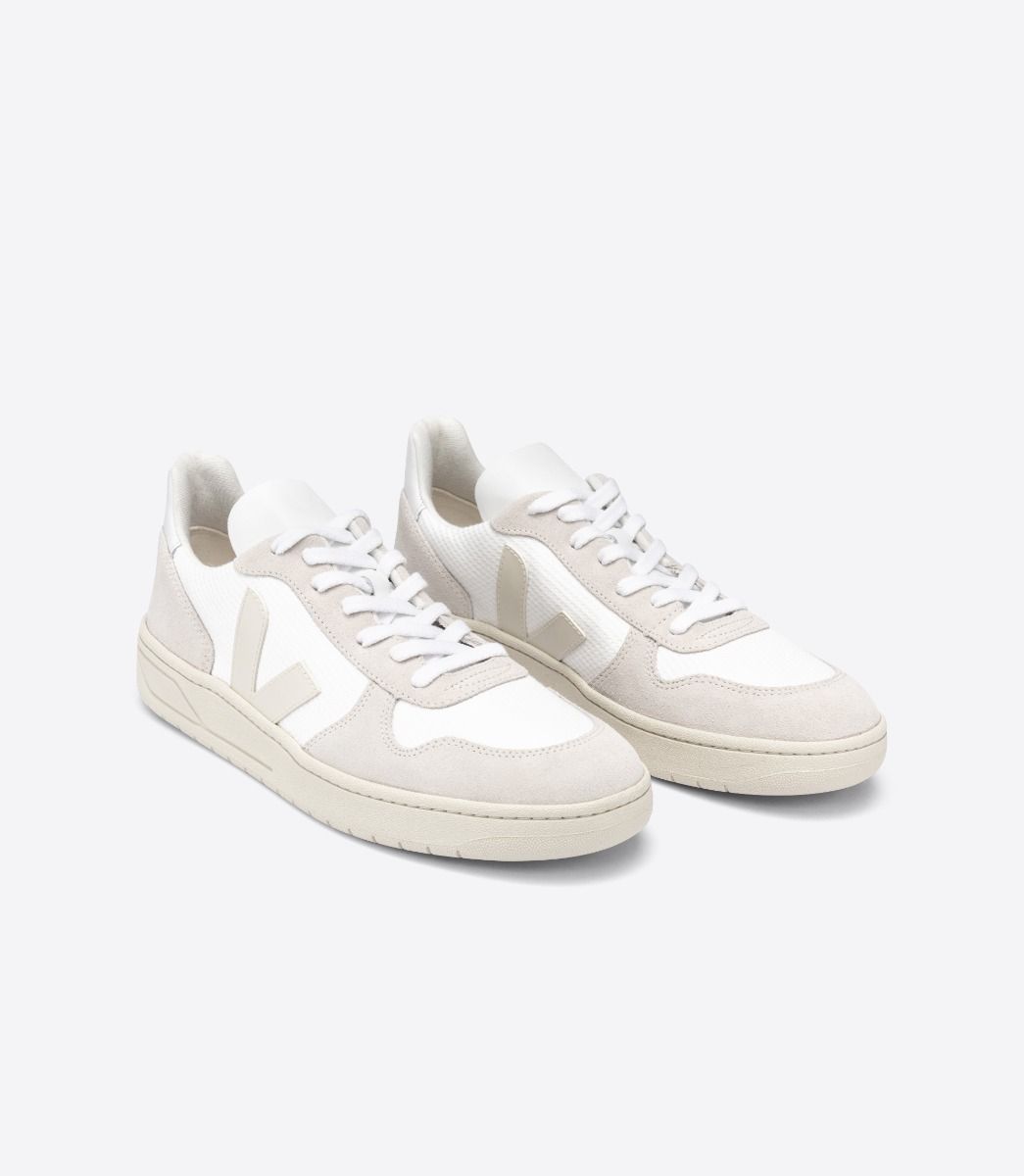 VEJA V-10 B-MESH WHITE NATURAL PIERRE | VJ24558