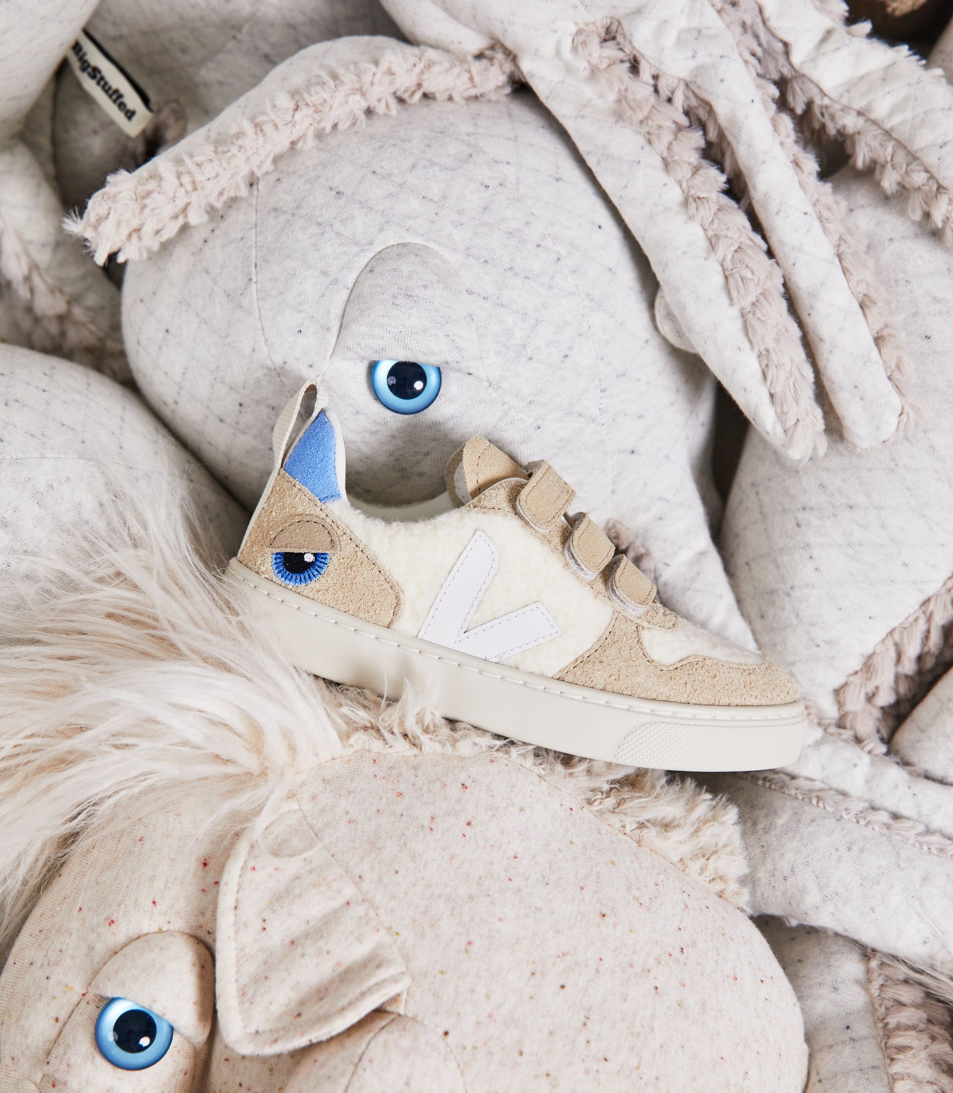 VEJA V-10 FLEECE VEJA X BIGSTUFFED PURE WHITE | VJ24898