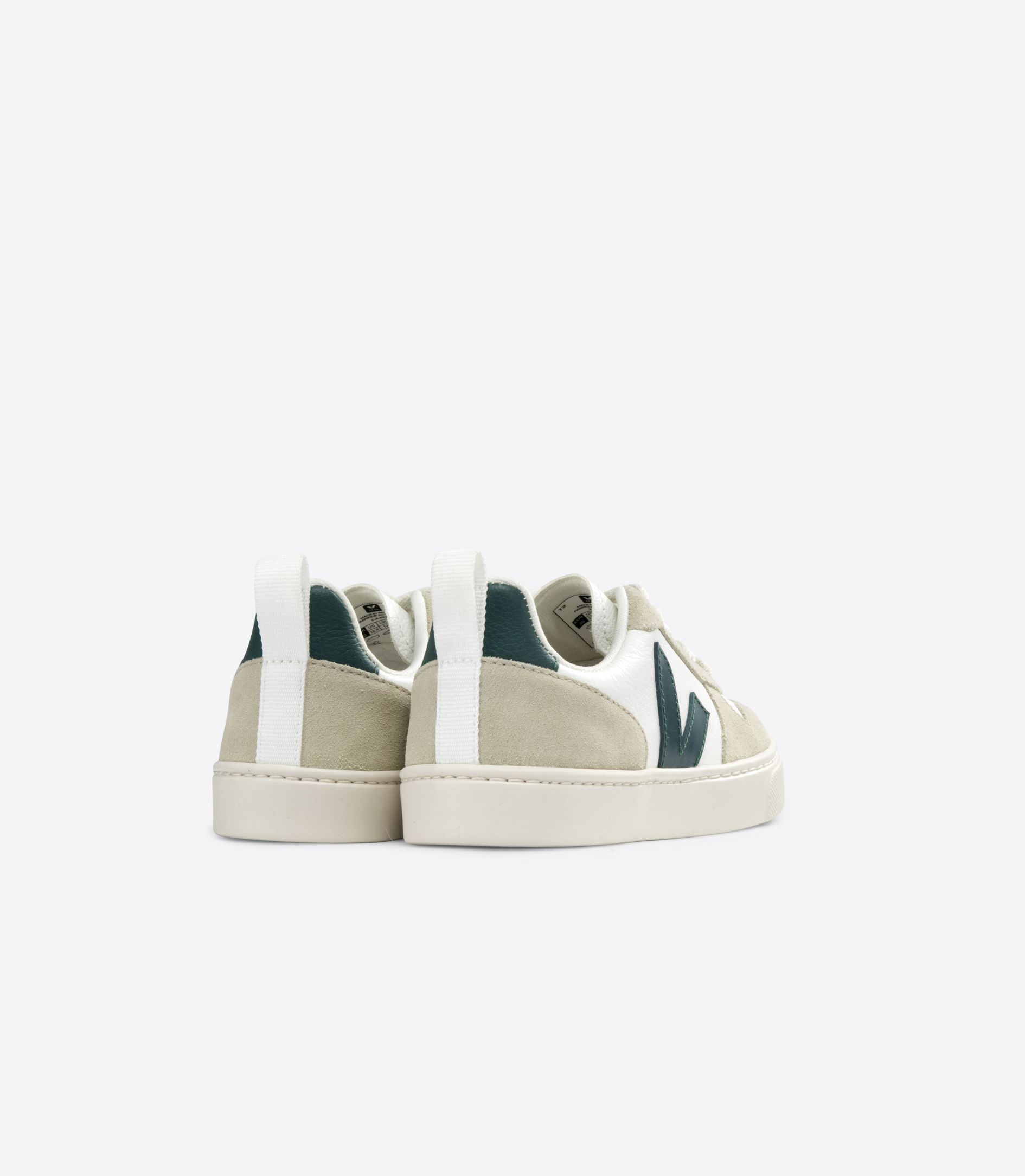 VEJA V-10 LACES LEATHER WHITE BRITTANY ALMOND | VJ24808