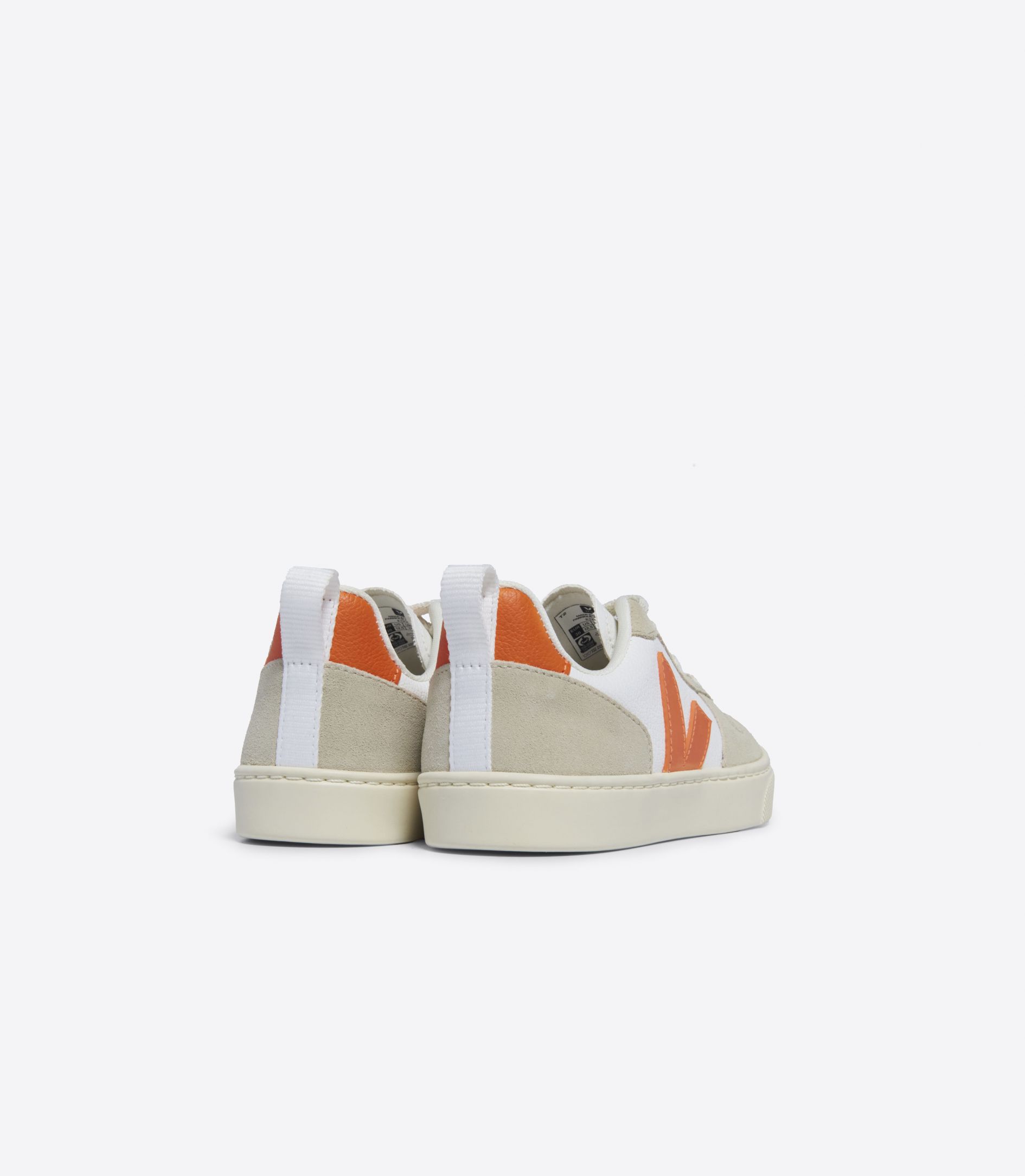 VEJA V-10 LACES LEATHER WHITE FURY ALMOND | VJ24860