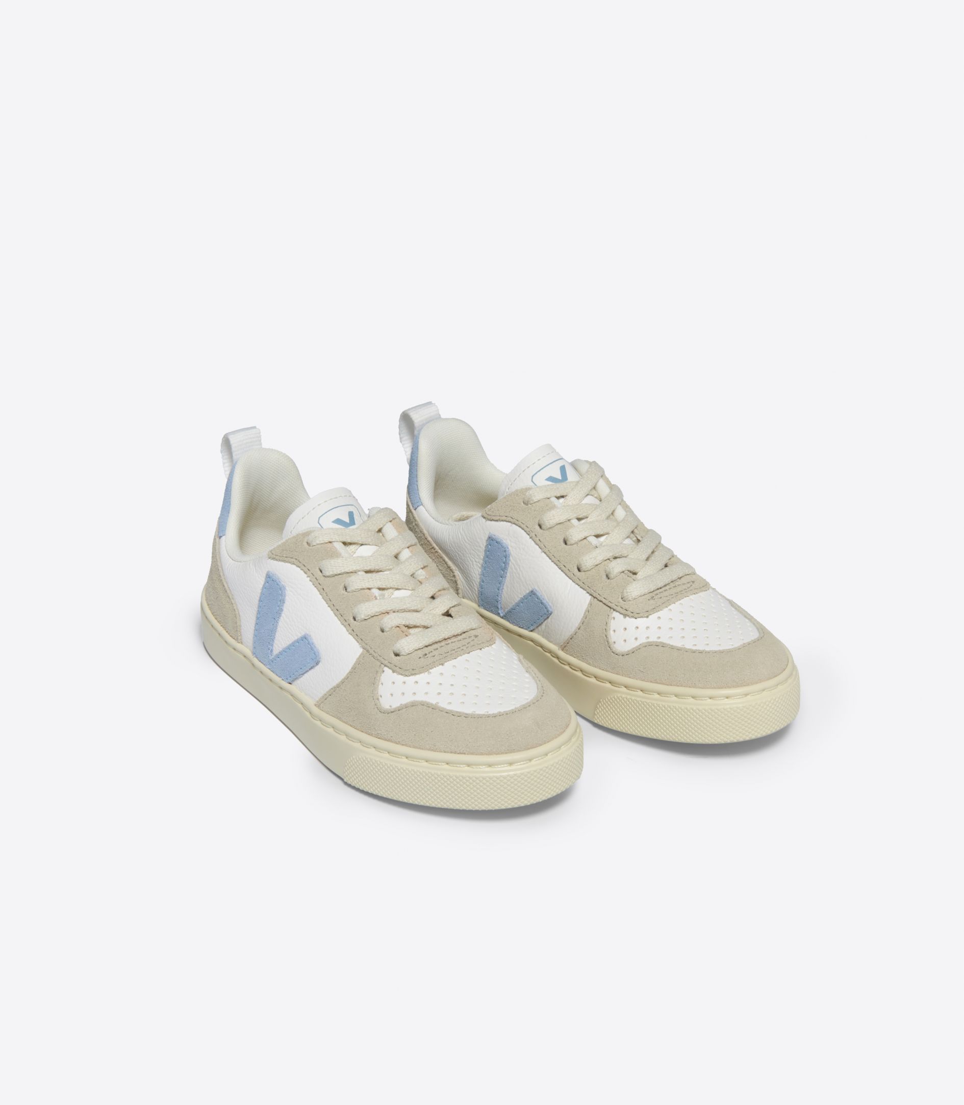 VEJA V-10 LACES WHITE STEEL ALMOND | VJ24873