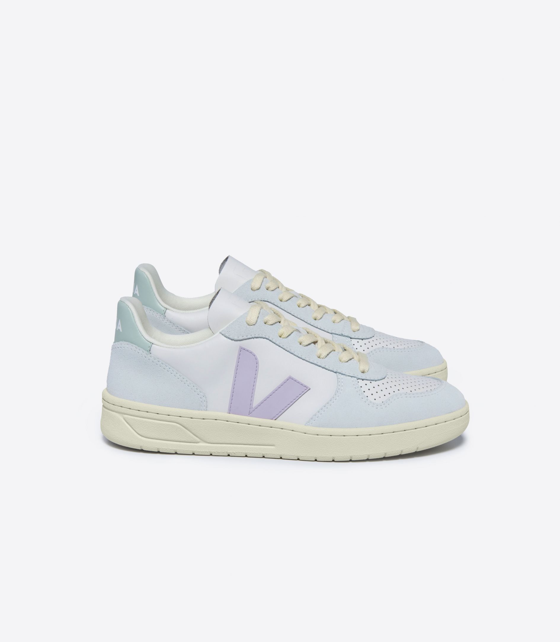 VEJA V-10 LEATHER GRAVEL PARME MENTHOL | VJ24547