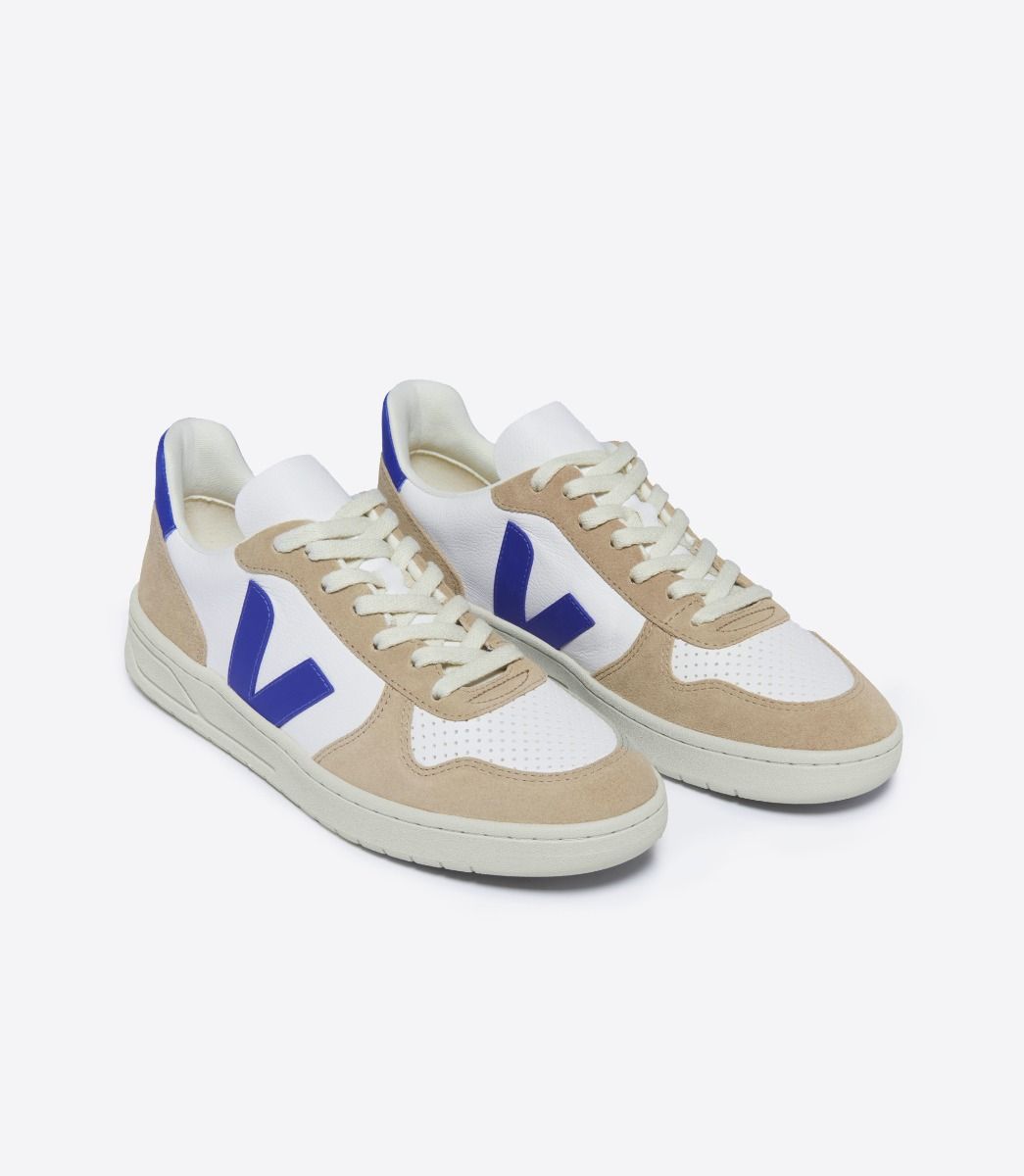 VEJA V-10 LEATHER WHITE PAROS SAHARA | VJ24550