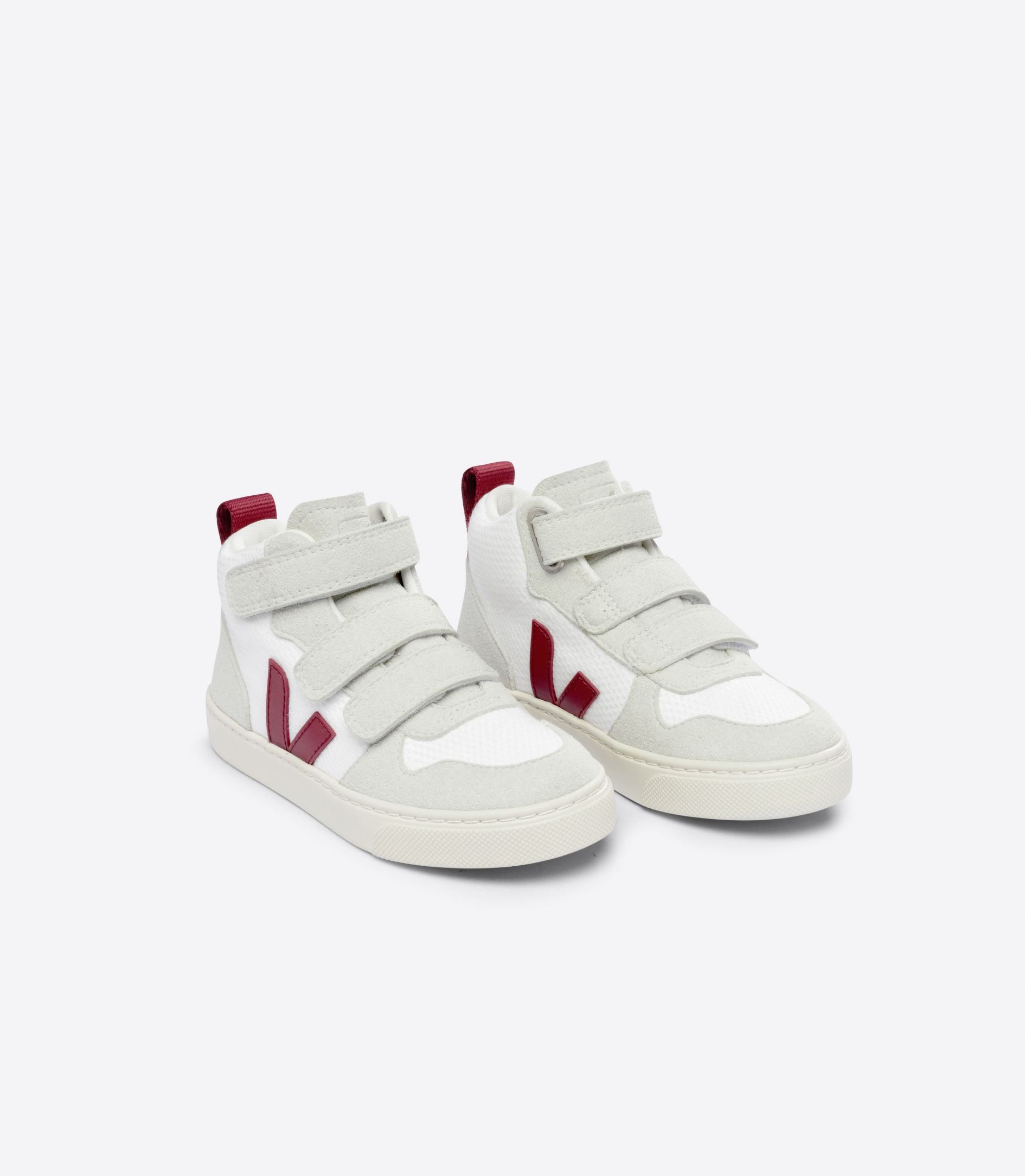 VEJA V-10 MID B-MESH WHITE MARSALA | VJ24869