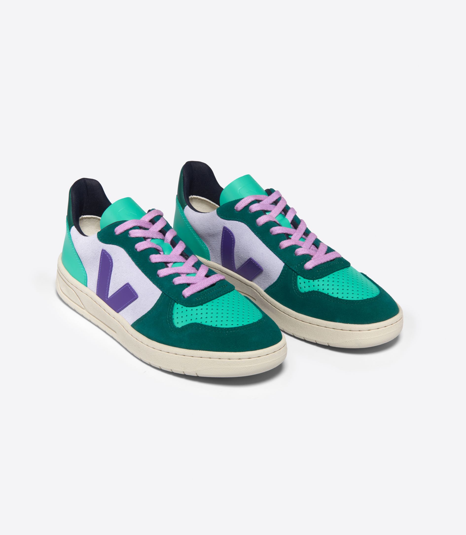 VEJA V-10 SUEDE MULTICO SWAN PURPLE PIERRE | VJ24545