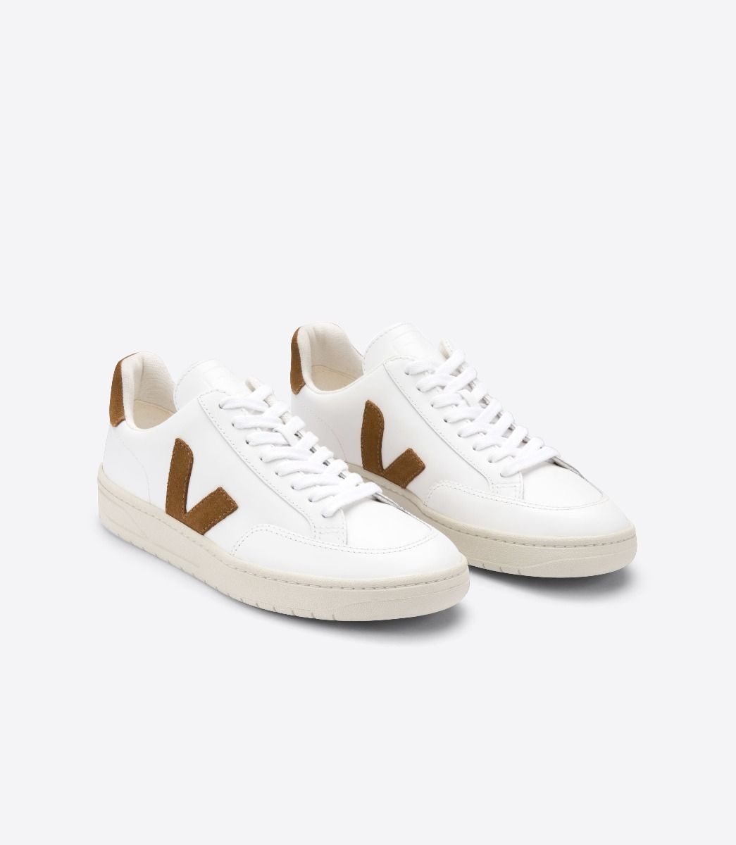 VEJA V-12 LEATHER WHITE CAMEL | VJ24257