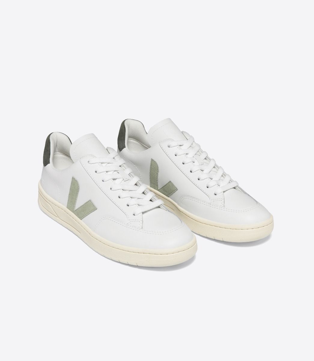 VEJA V-12 LEATHER WHITE CLAY MUD | VJ24263