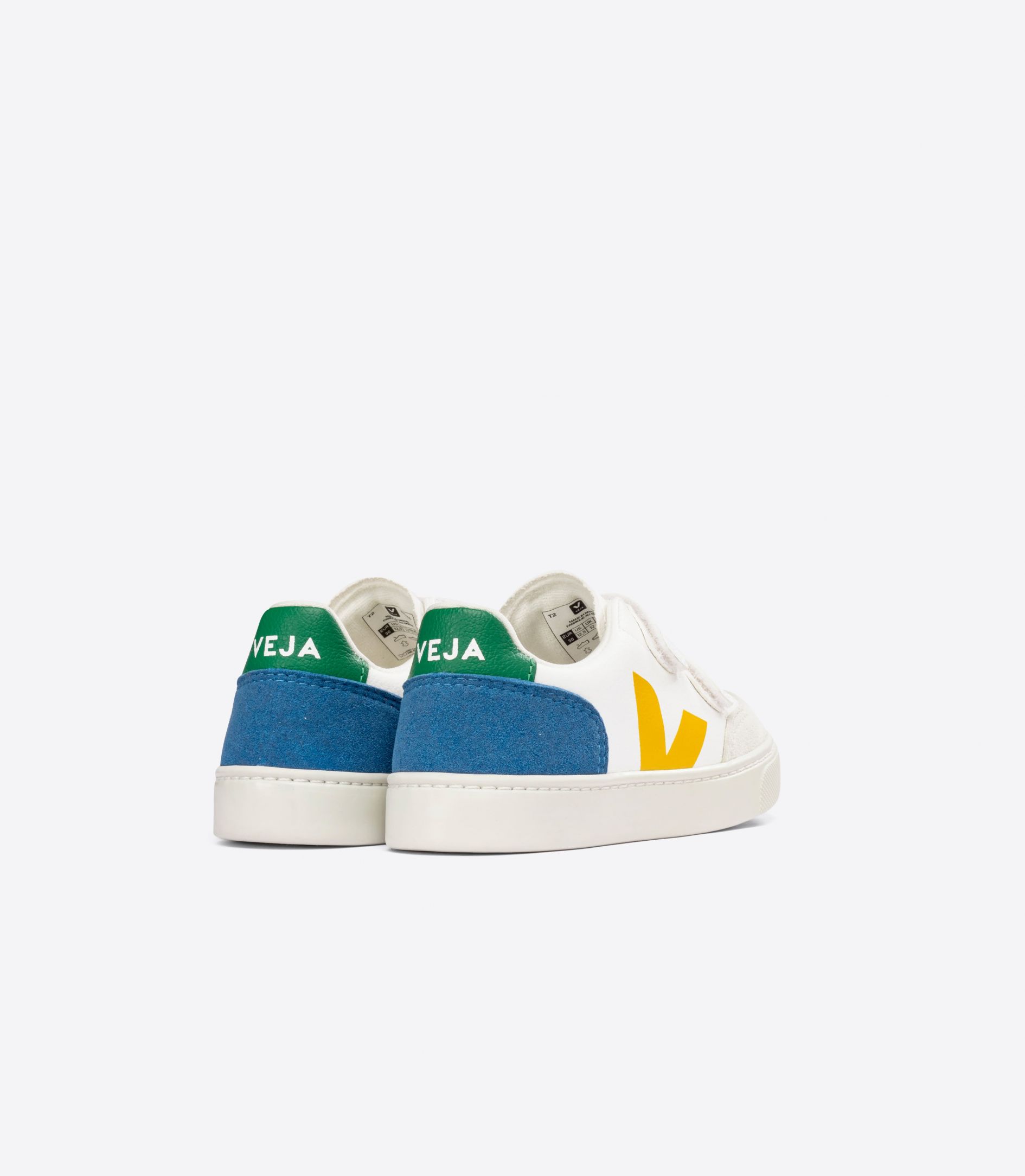 VEJA V-12 LEATHER WHITE MULTICO INDIGO | VJ24887