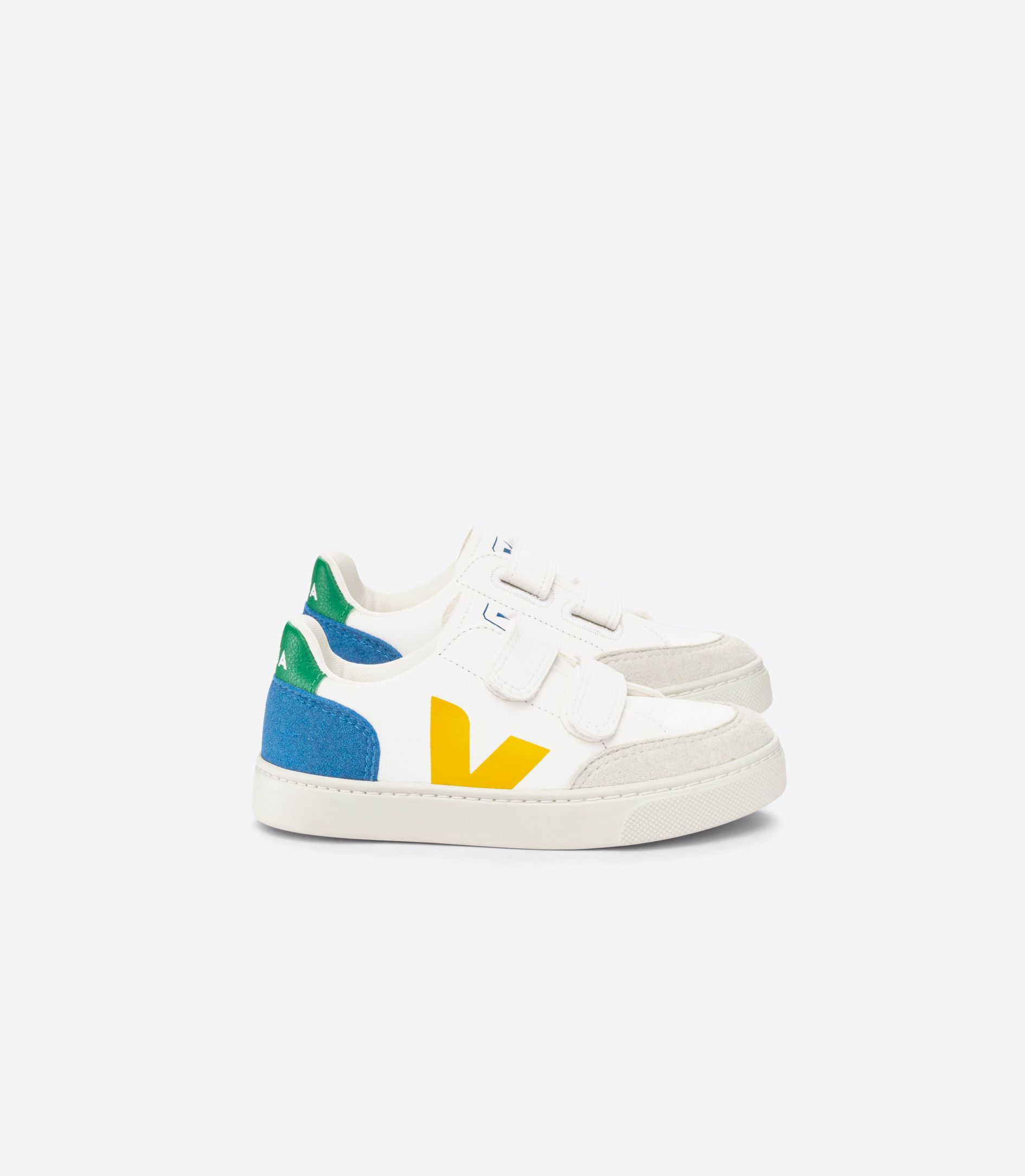 VEJA V-12 LEATHER WHITE MULTICO INDIGO | VJ24887