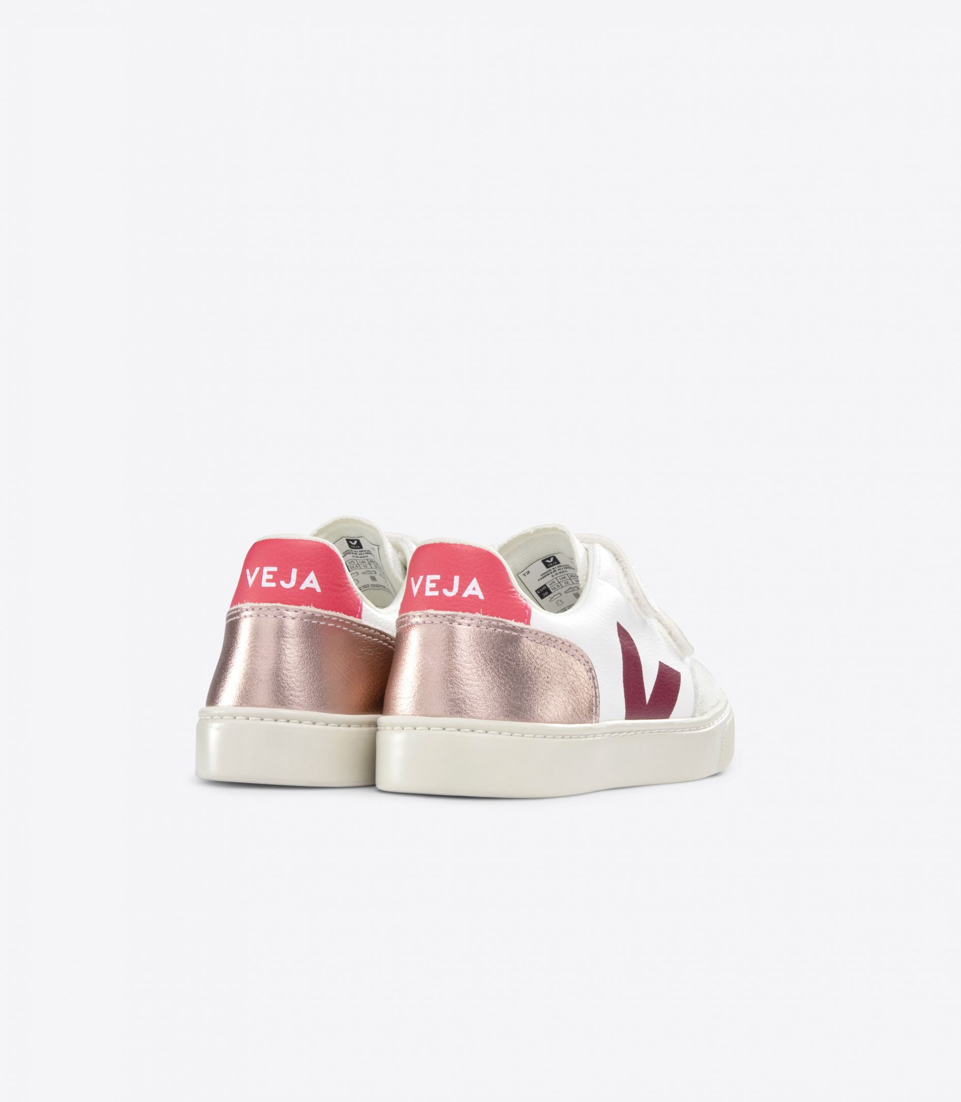 VEJA V-12 LEATHER WHITE MULTICO NACRE | VJ24862