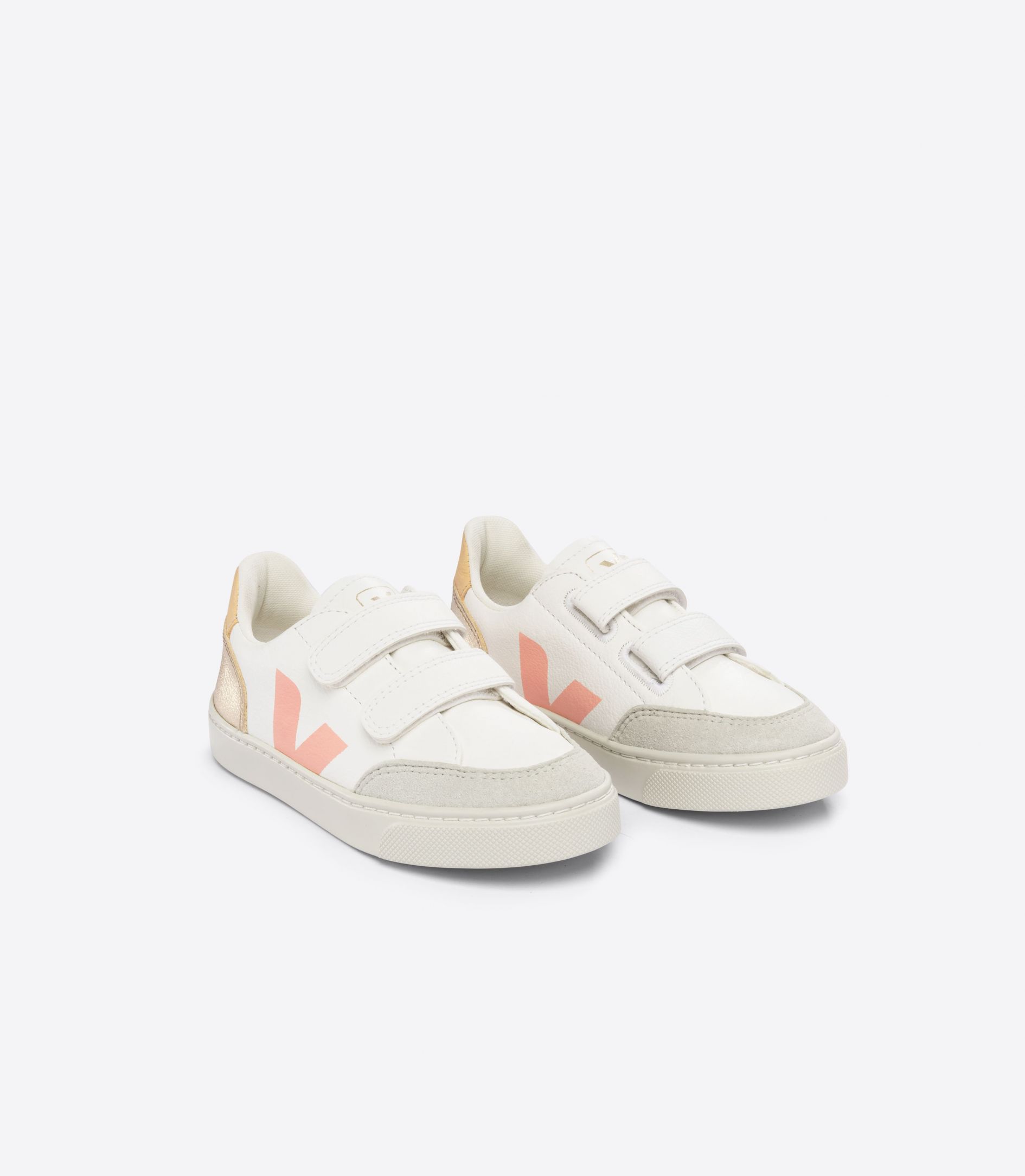 VEJA V-12 LEATHER WHITE MULTICO PLATINE | VJ24801