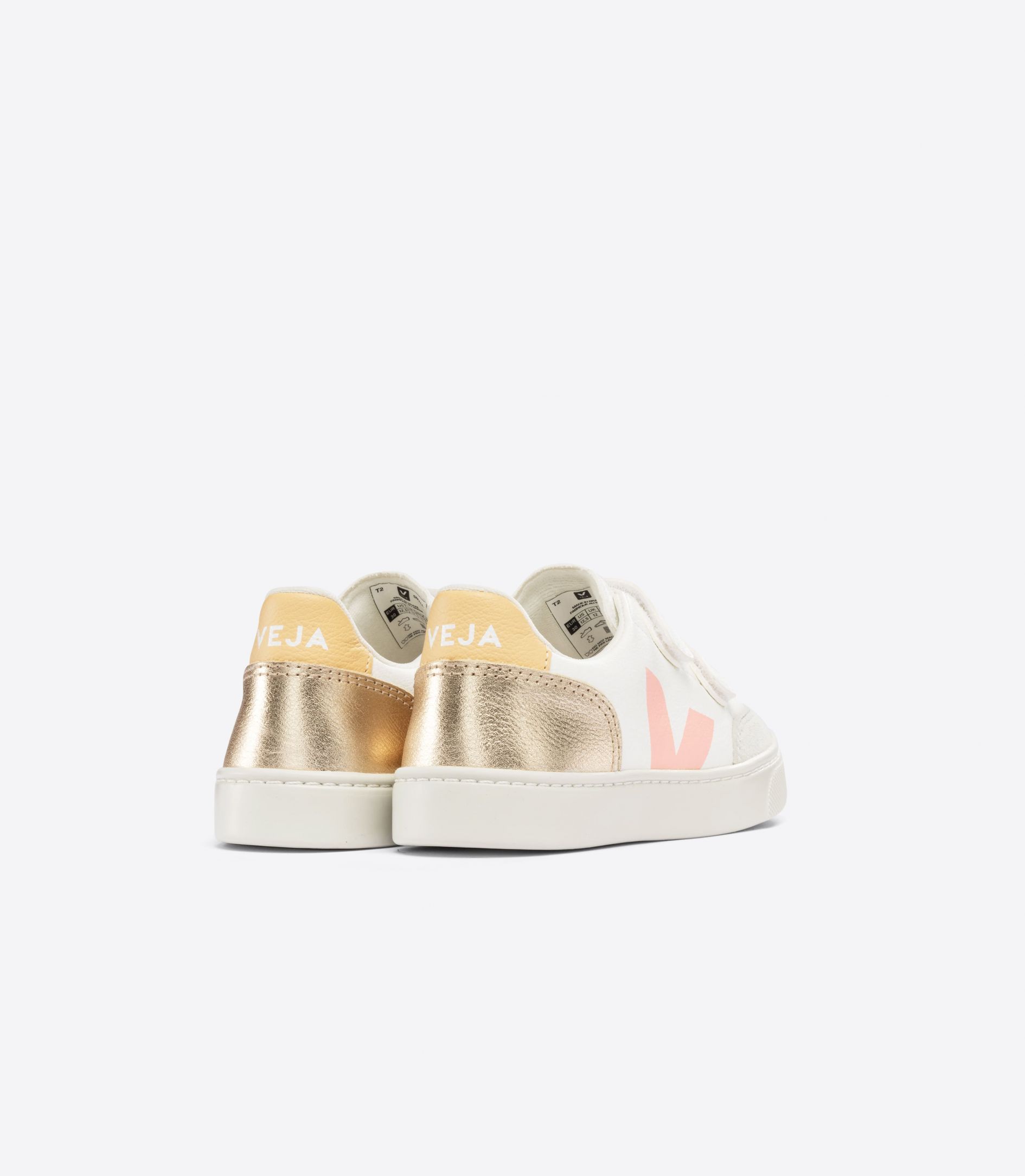 VEJA V-12 LEATHER WHITE MULTICO PLATINE | VJ24801